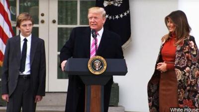 First Lady: Barron Trump Tested Positive for COVID, No Symptoms