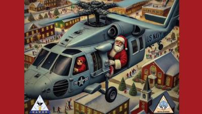 Santa is flying over Fallon