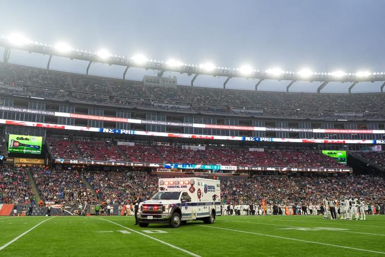 APTOPIX Eagles Patriots Football