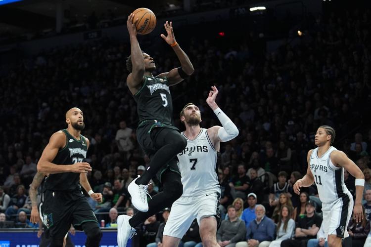 Spurs Timberwolves Basketball