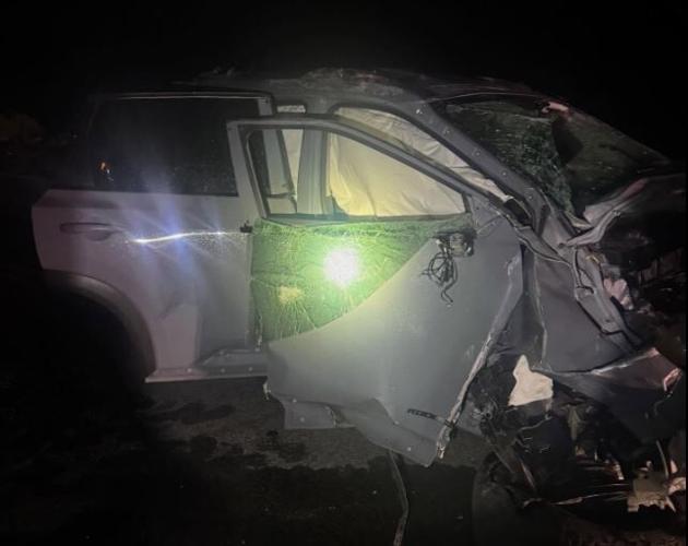 Car at wrong-way crash scene