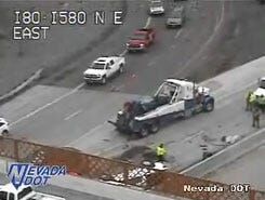 Portion of I-80 West Near Spaghetti Bowl Reopens After Crash