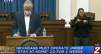 Governor Sisolak Urges Nevadans To Use 'Stay At Home 2.0' Measures To Stop Spread Of Coronavirus