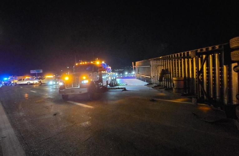 Semi-truck crash on I-80