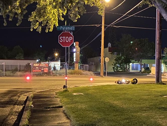 Crash at Pyramid Way and Holman Way