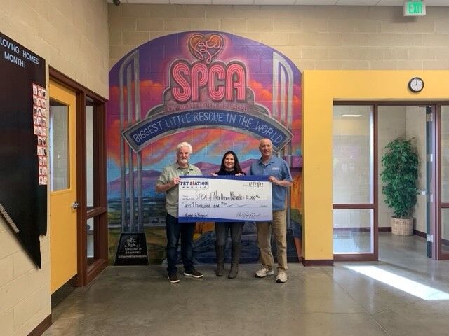 SPCA Receives $10,000 Donation from Pet Station