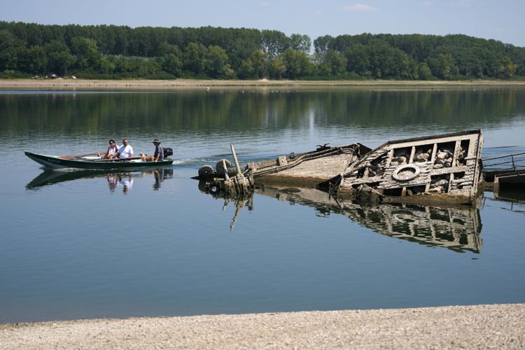 Serbia Danube Sunken Boats