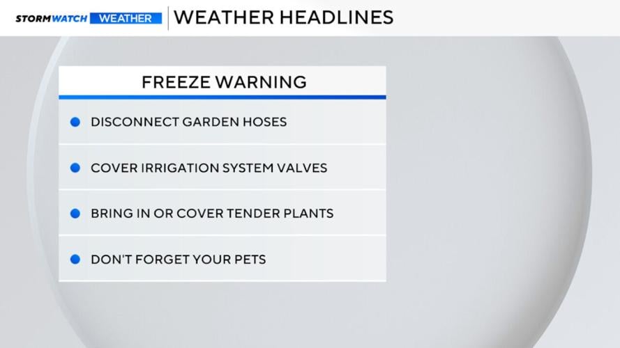 Freeze warning