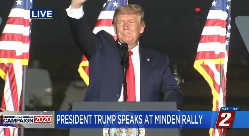 President Trump Holds Campaign Rally at Minden-Tahoe Airport