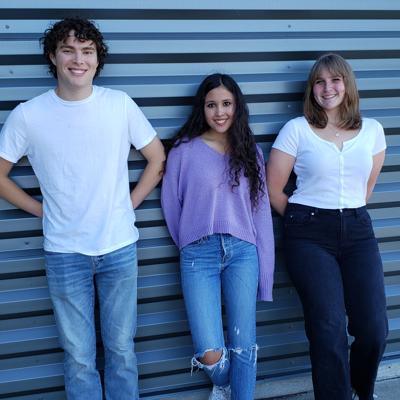 From left are Student Connection co-founders and siblings Joshua and Sophie Wolters, and the organization’s director of activities, Parker Satenberg. Photo by John Stearns.