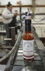 Sauce bottled labeled