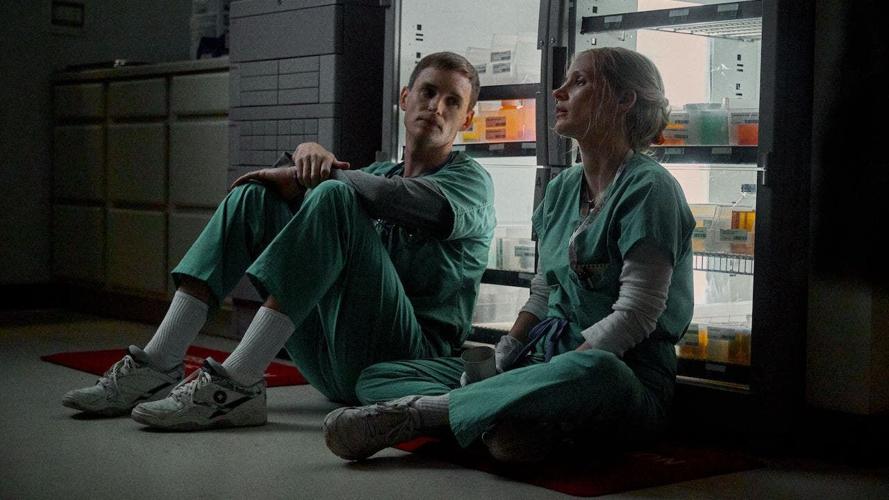 Eddie Redmayne and Jessica Chastain in 'The Good Nurse.' Courtesy of Cr. JoJo Whilden:Netflix..jpg