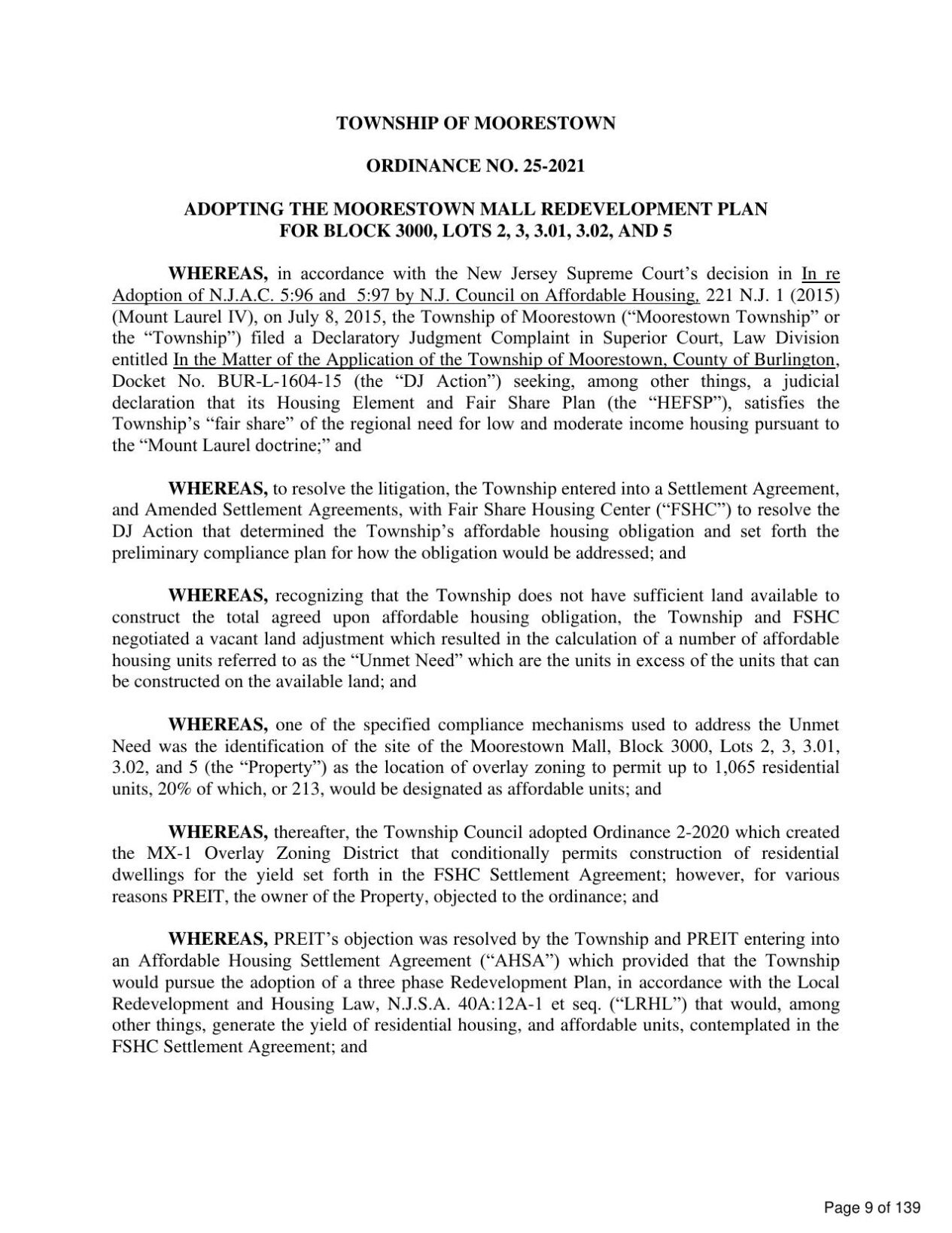 READ: FULL MOORESTOWN MALL REDEVELOPMENT PLAN