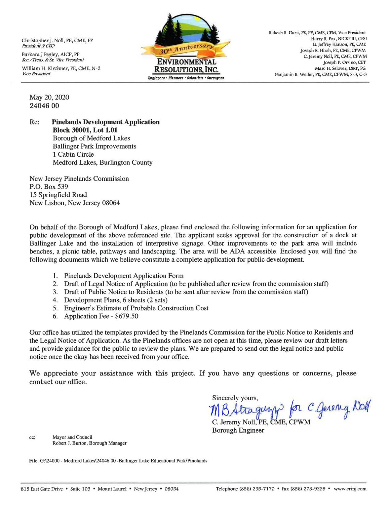 PINELANDS COMMISSION APPLICATION