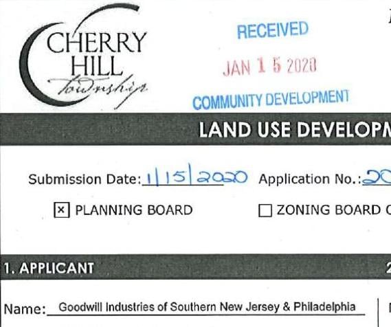 Goodwill's application