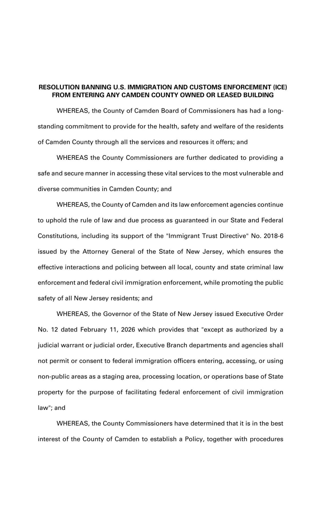 Camden County ICE resolution