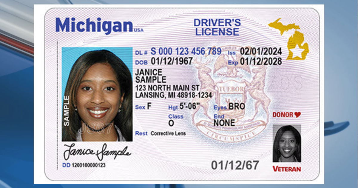 Michagan Dl Example Michigan driver's licenses, ID cards getting new look in 2024 | State ...