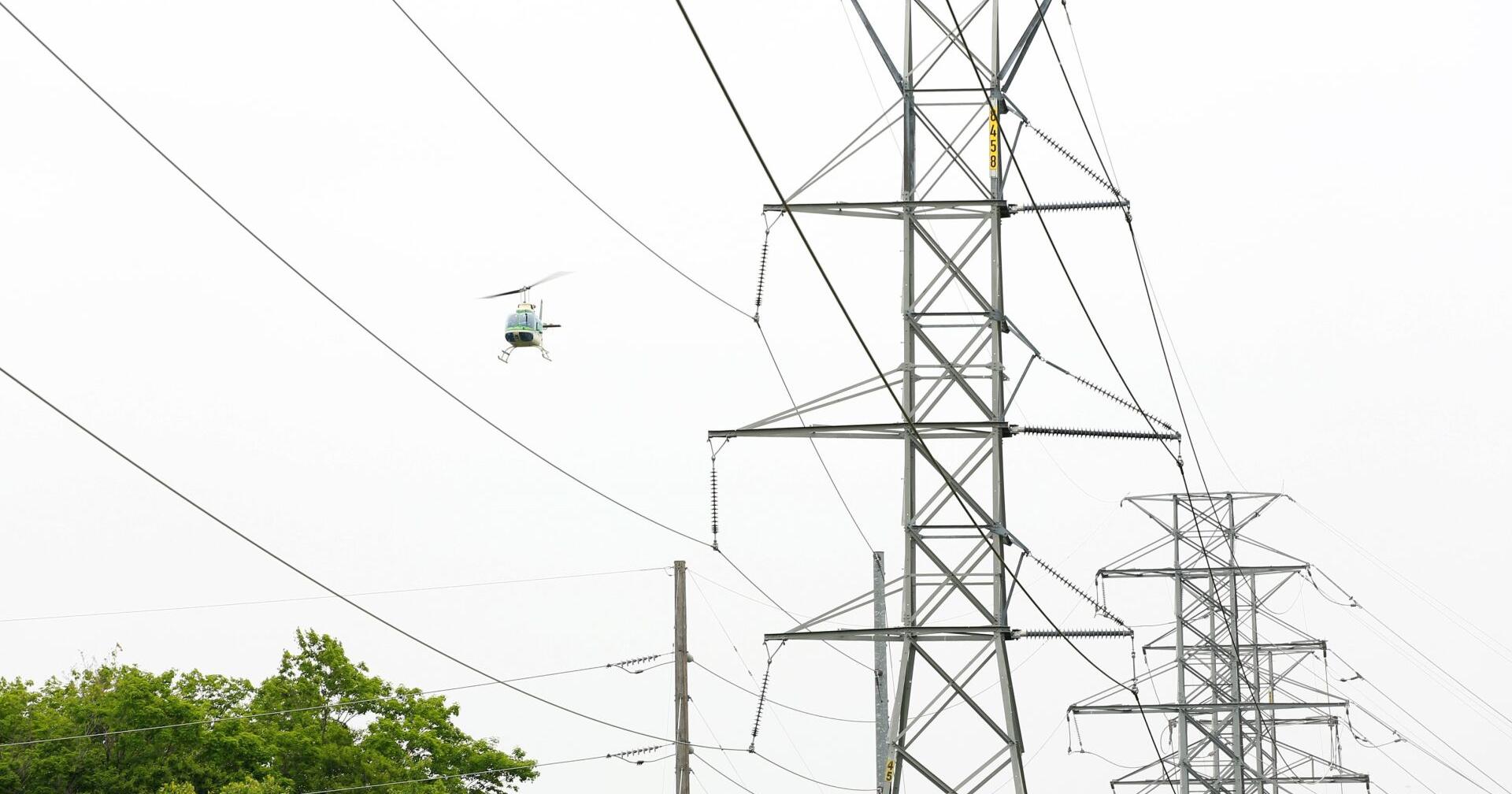 Low-flying helicopters inspecting Mid-Michigan power lines - Vimarsana News