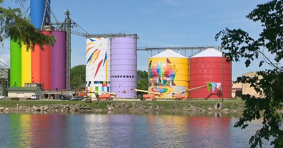 Bright Project Saginaw's Shine Bright project begins as silos get makeover from ...