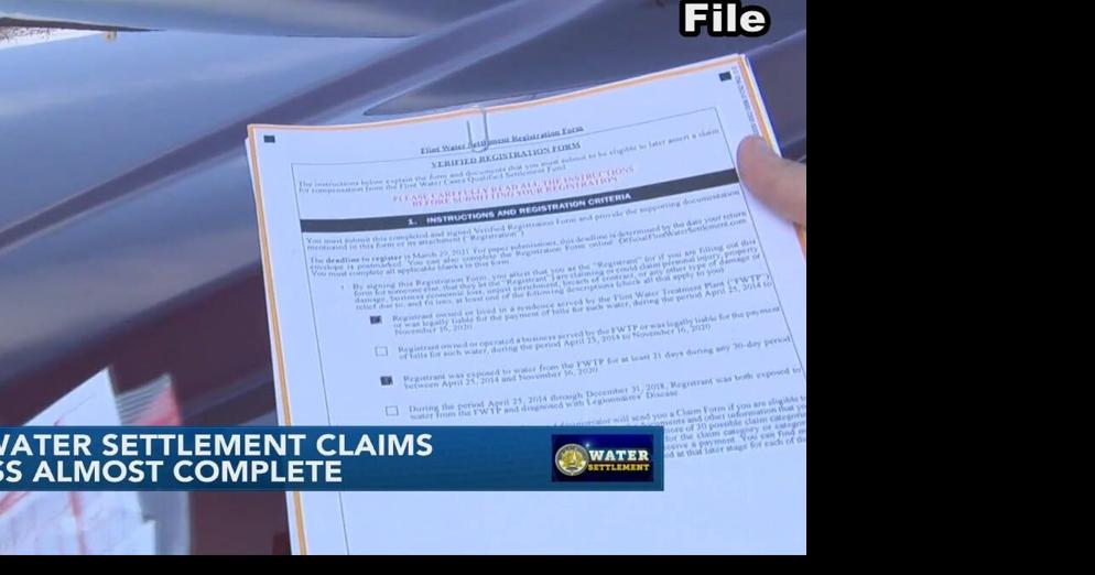 Flint water settlement claims process almost complete | Flint 
