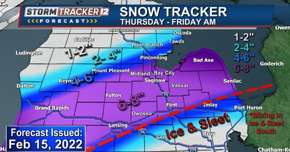 Complicated winter storm bringing ice, snow, sleet and rain to Mid ...