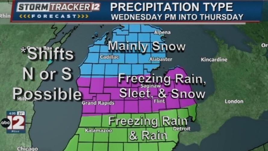 Rain, snow chances to roll into Michigan Wednesday 