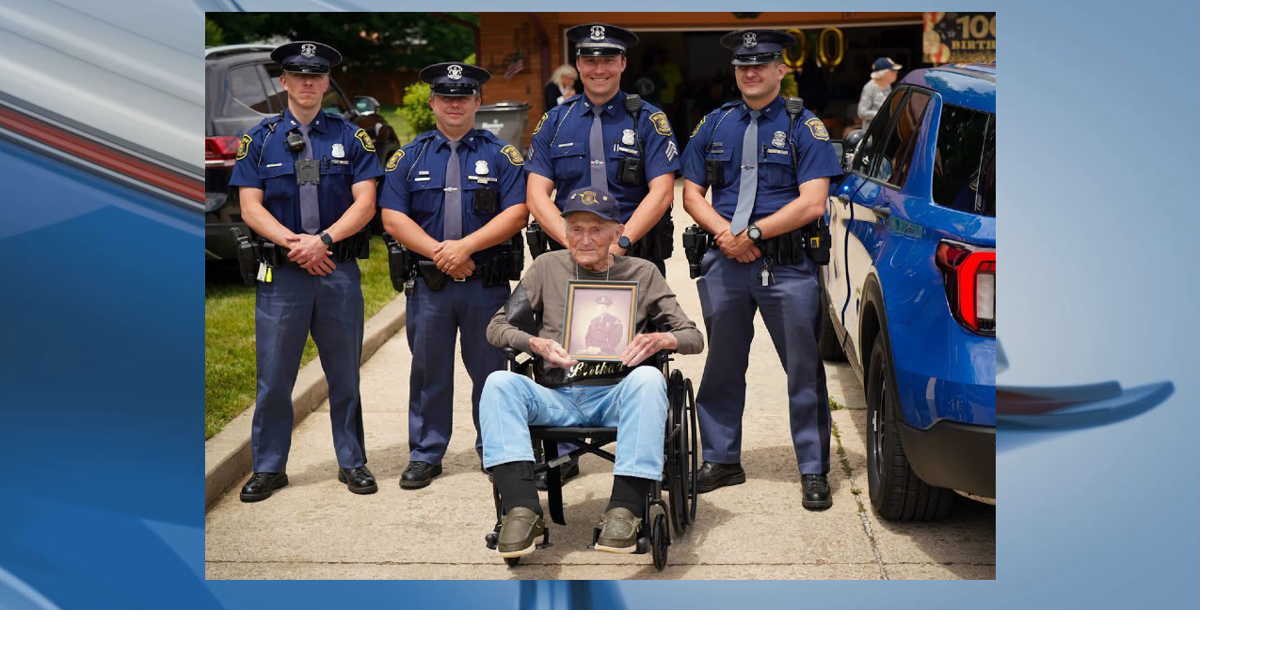 Retired MSP Sgt. celebrated his 100th birthday with current troopers