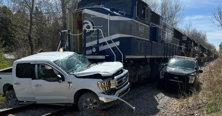 Train hits pickup truck, pushes it down the tracks in Bay County - Vimarsana News