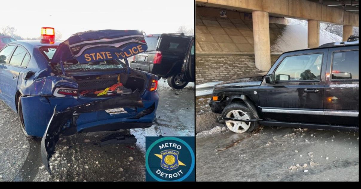 Saginaw man ticketed after crashing into Michigan State Police car ...