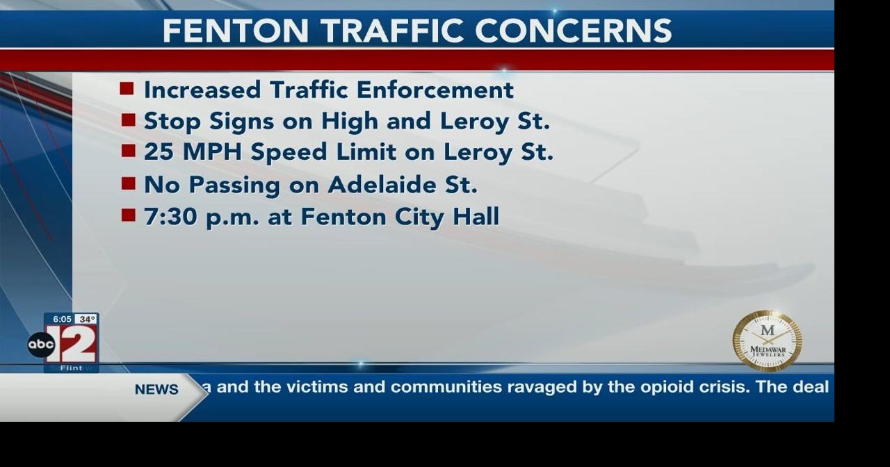 Fenton residents raising concern about traffic problems Video