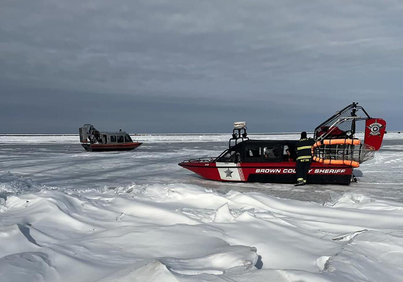 At least 34 people rescued after they became stranded on a floating chunk of ice in Green Bay