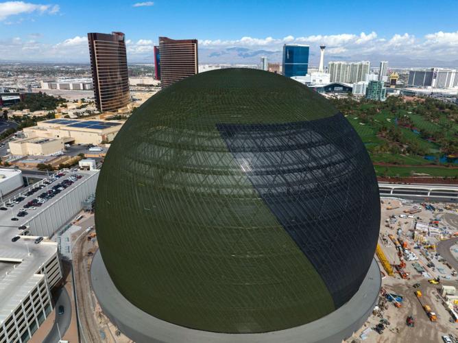 Las Vegas Sphere is illuminated for the first time