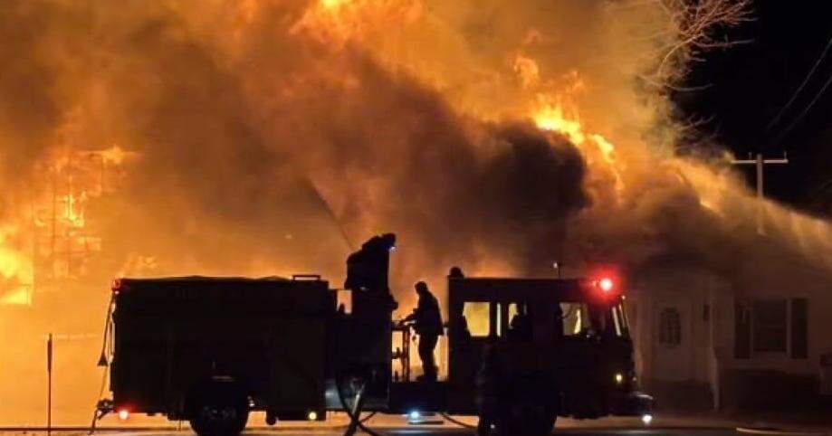 Reese church fire extinguished by local crews after long battle