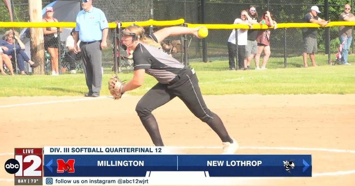 Div. III Softball Quarterfinals: New Lothrop Hornets defeat Millington 3-2 in Extra Innings
