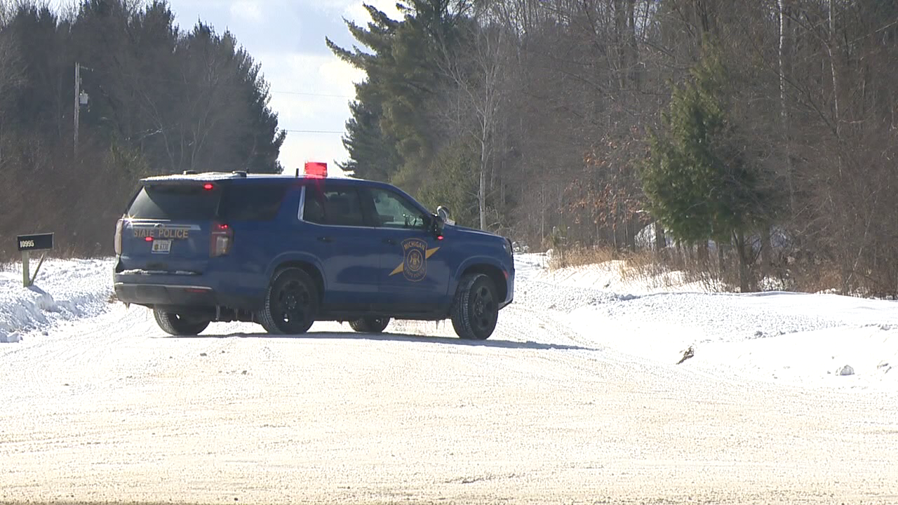 Michigan State Police Cruiser In Snow