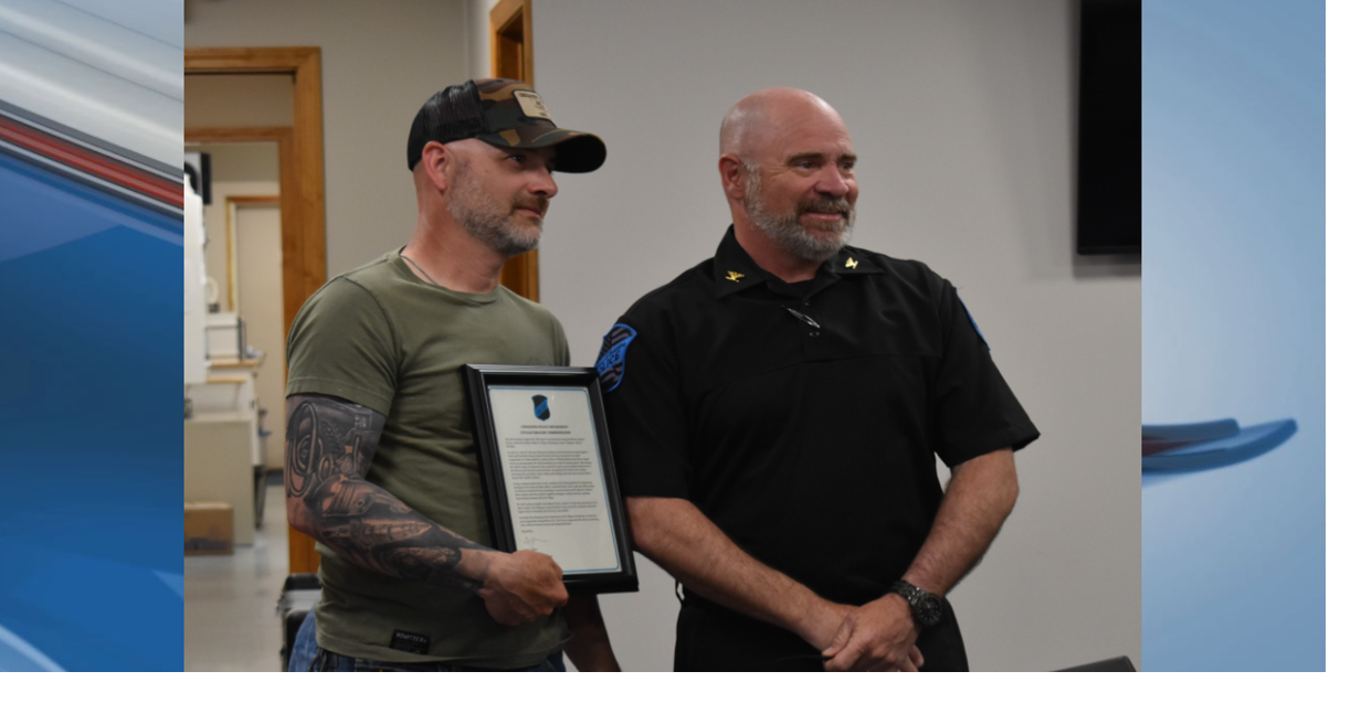 Chesaning man recognized by village for courageous act