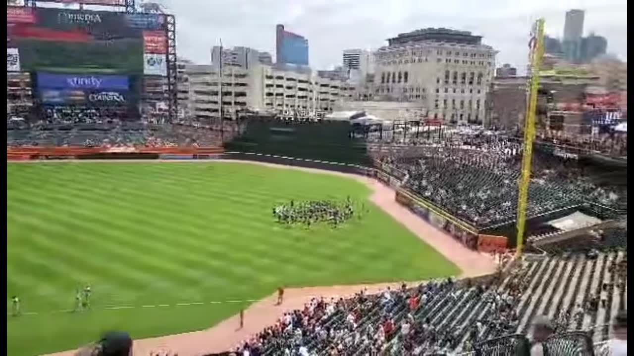 Fans flood Comerica Park for Opening Day