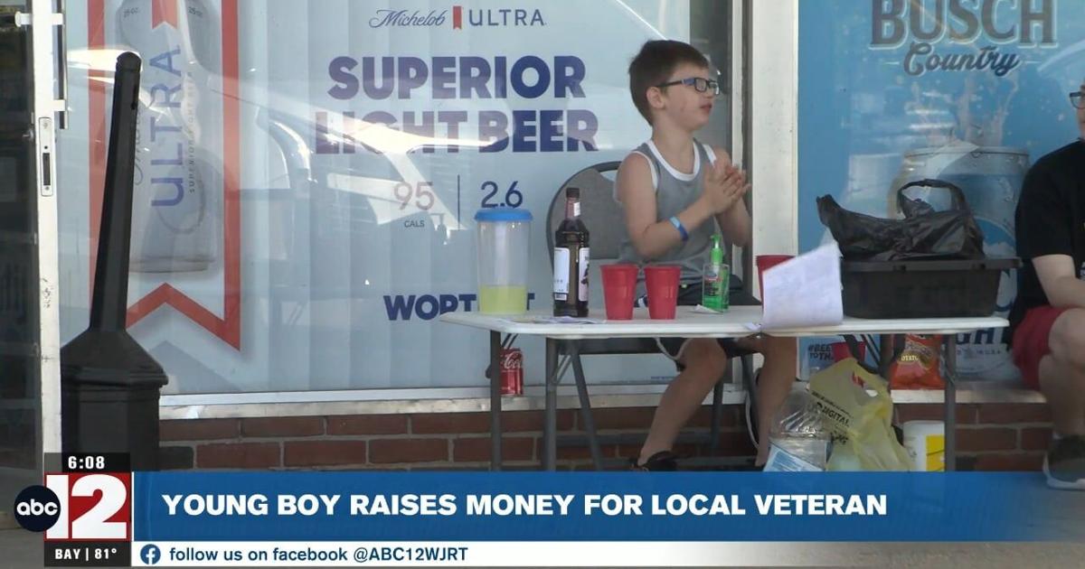 Young boy's lemonade stand helps local vet keep the lights on while out of work recovering from surgery