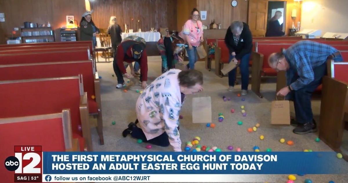 Davison church hosts adult Easter egg hunt | Video | abc12.com