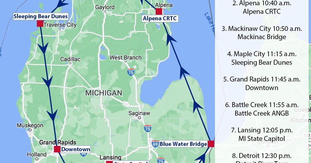 Michigan Air National Guard planning flyovers on Tuesday - Vimarsana News