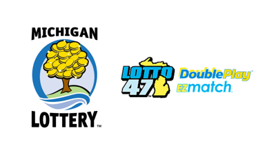 Michigan lottery Lotto 47 double play EZ match logo