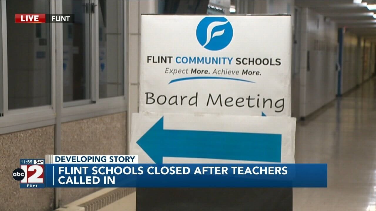 Flint Community Schools closed due to teacher sick out