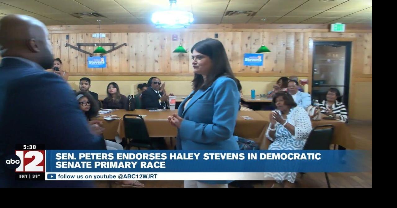 'We are at a pivotal time': Senator Peters endorses Stevens in Democratic Senate primary