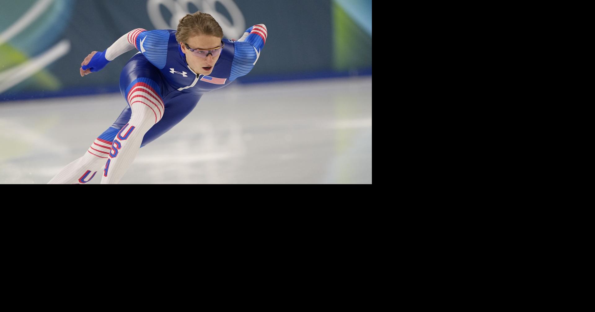 U.S. speedskater Jordan Stolz sets Olympic record in 1,000 meters