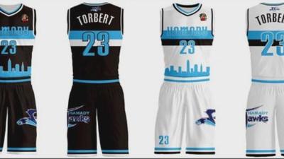 Basketball Uniform Sublimated Jets - Allen Sportswear