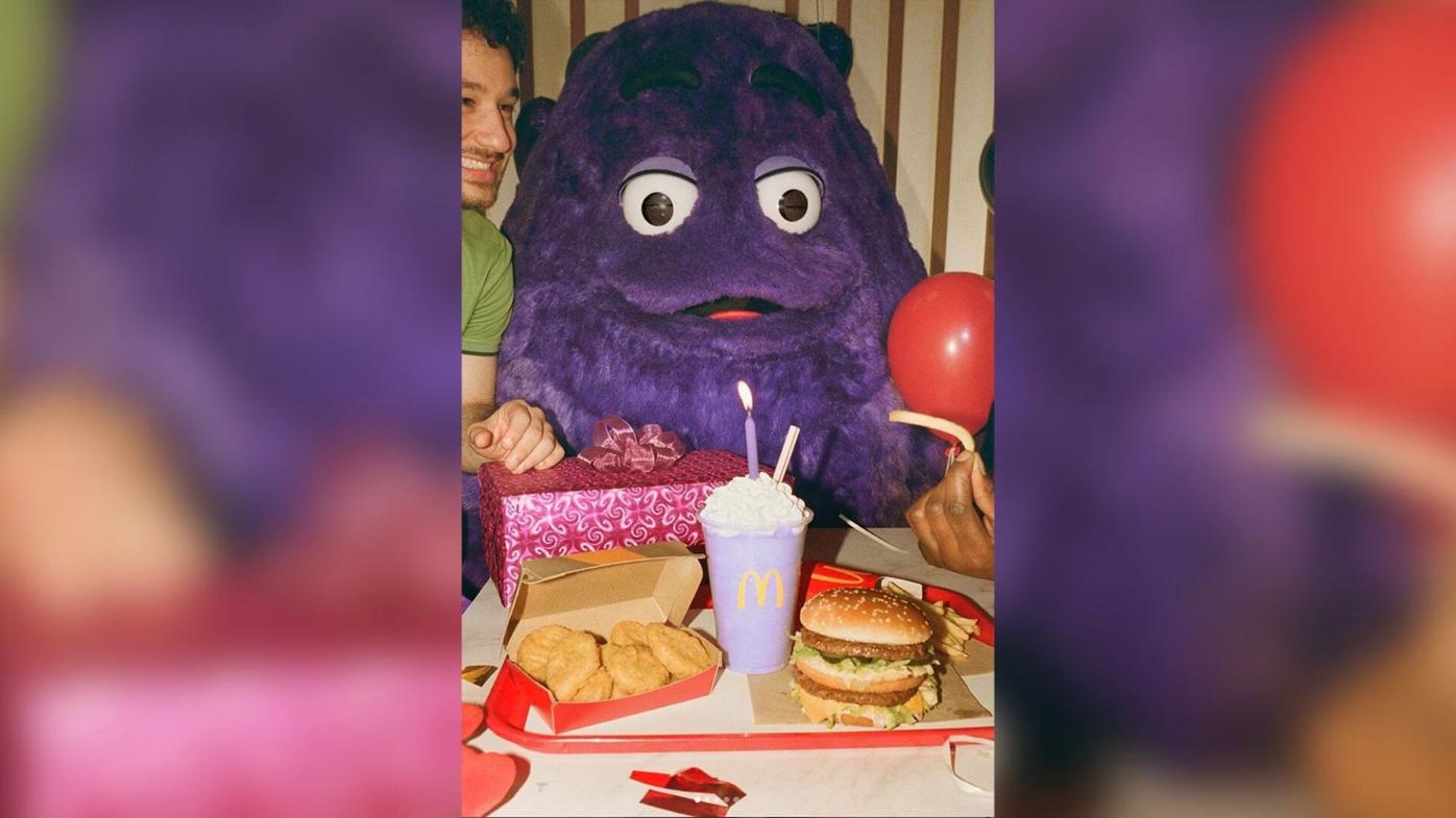 Grimace Birthday Purple Shake Milkshake Mc Donald’s