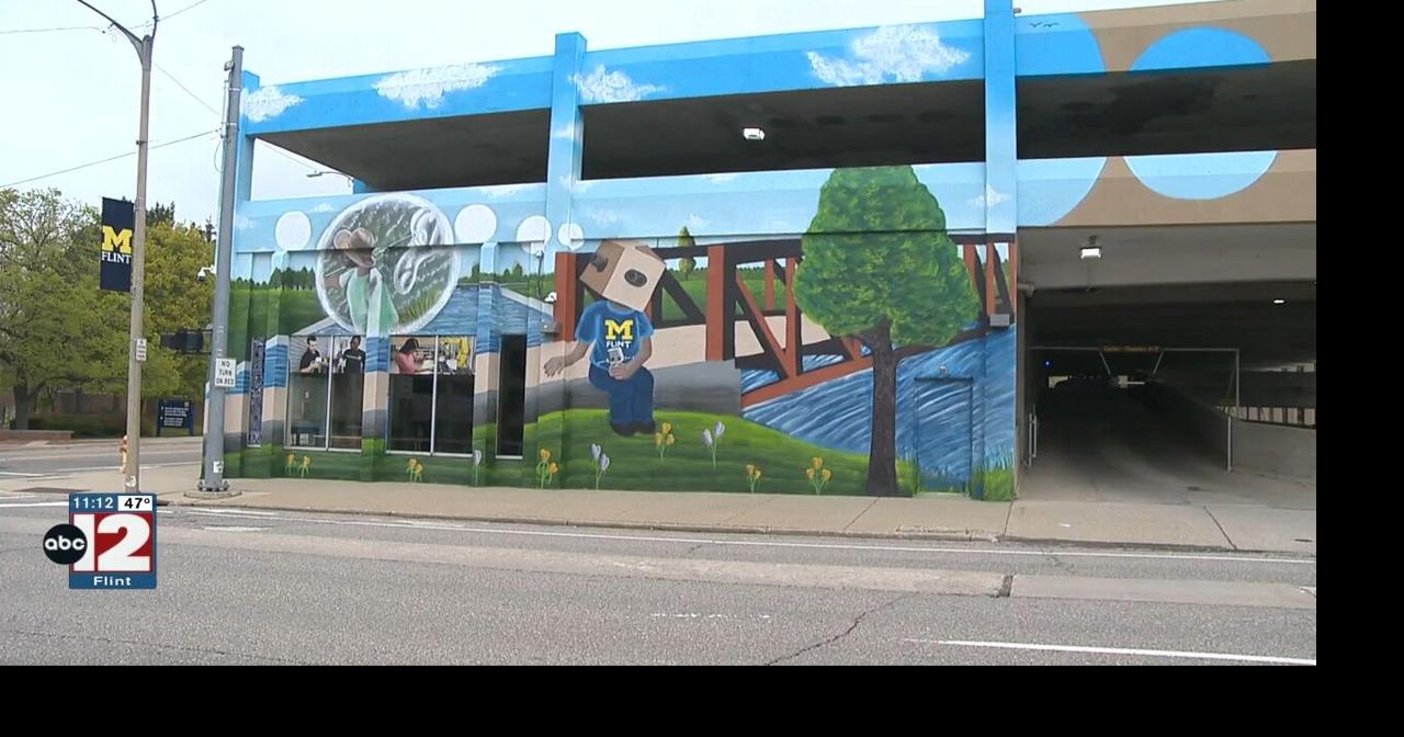 Colorful mural adorns University of MichiganFlint parking deck Local