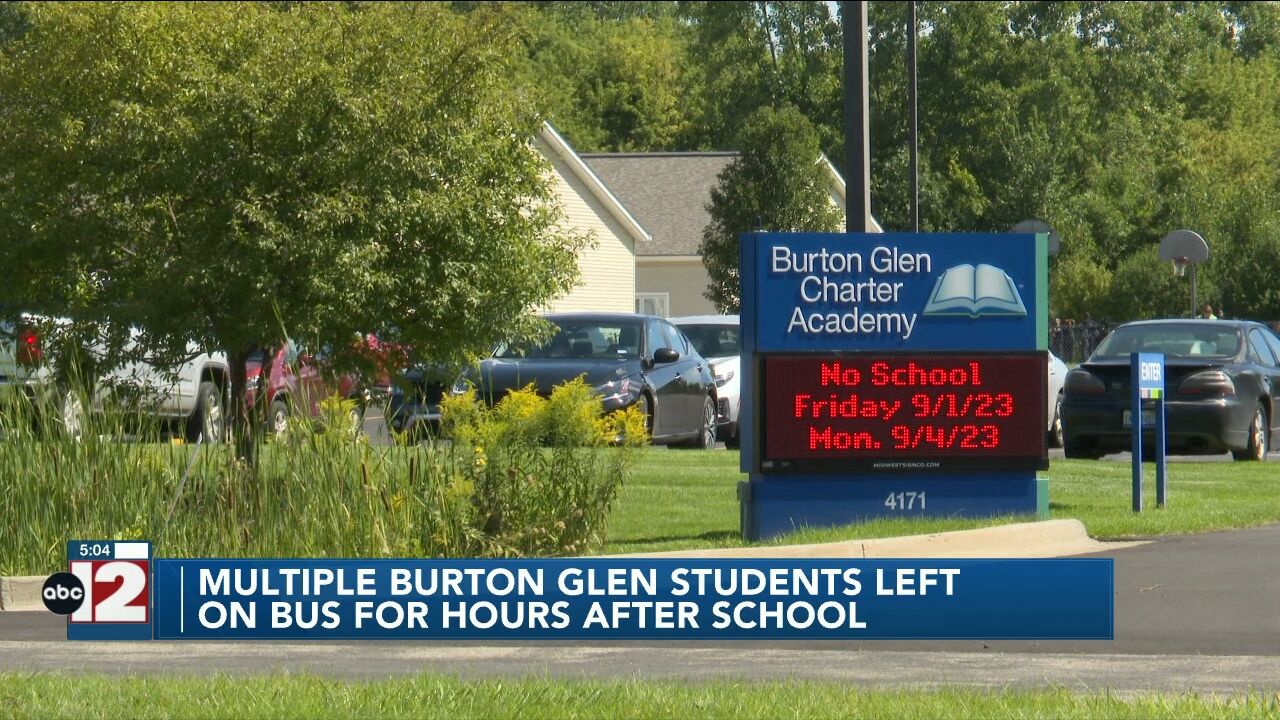 Multiple Burton Glen students left on bus for hours after school