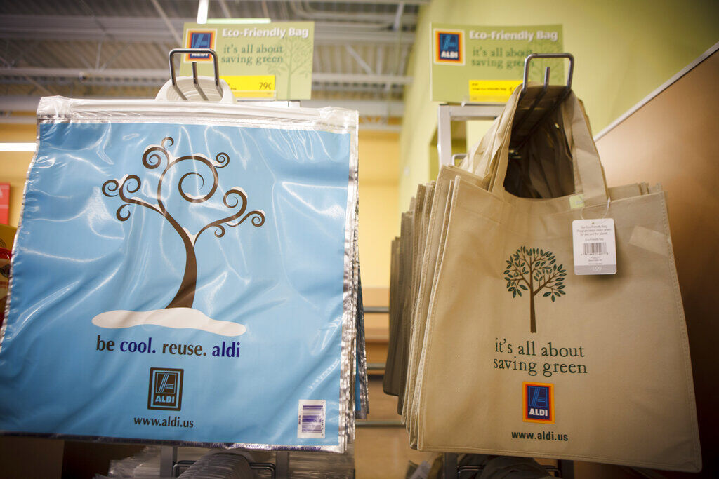 Aldi grocery cart shopping bag hot sale