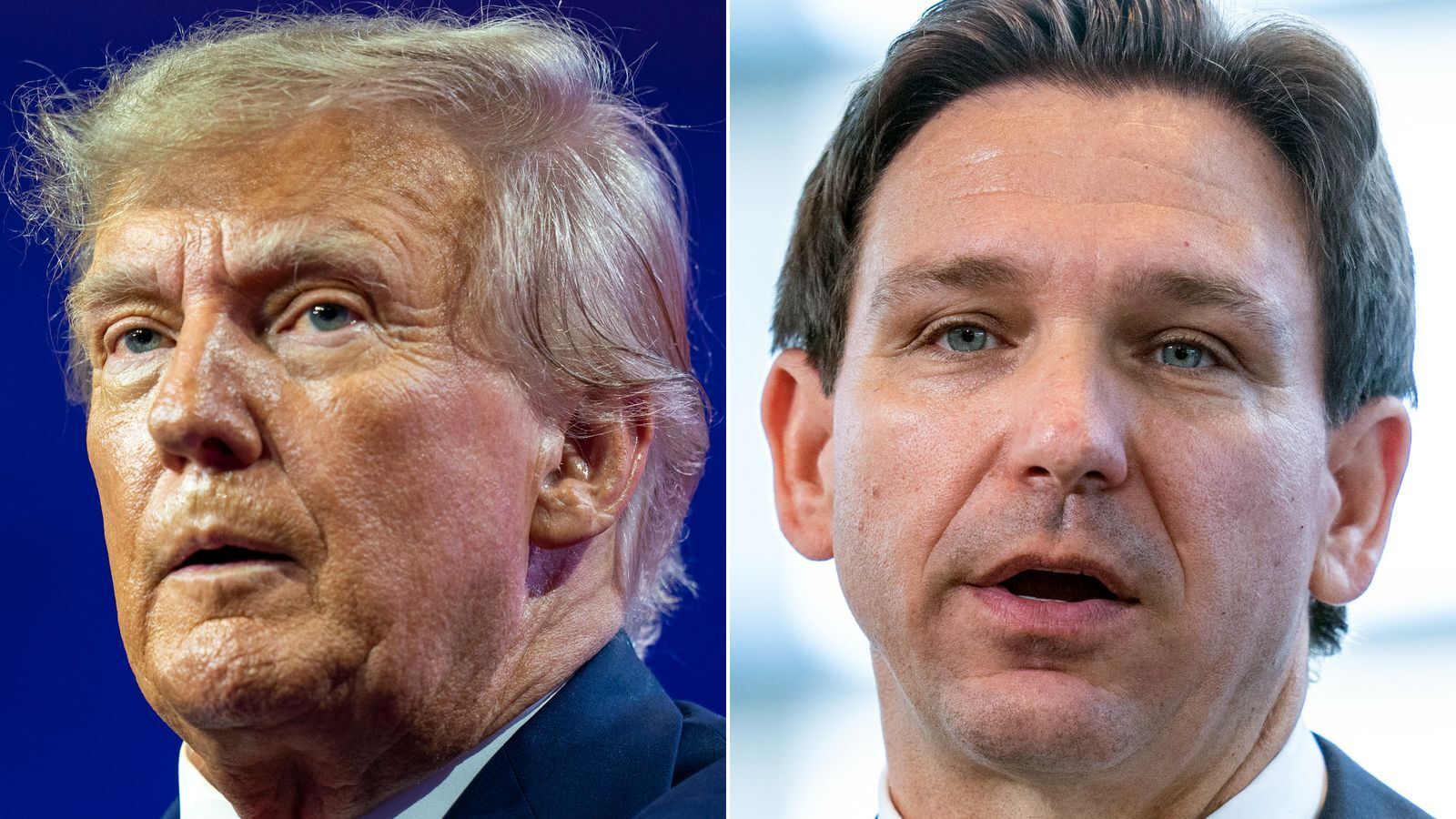 Trump And DeSantis Escalate Feud In Dueling Campaign Events | Politics ...